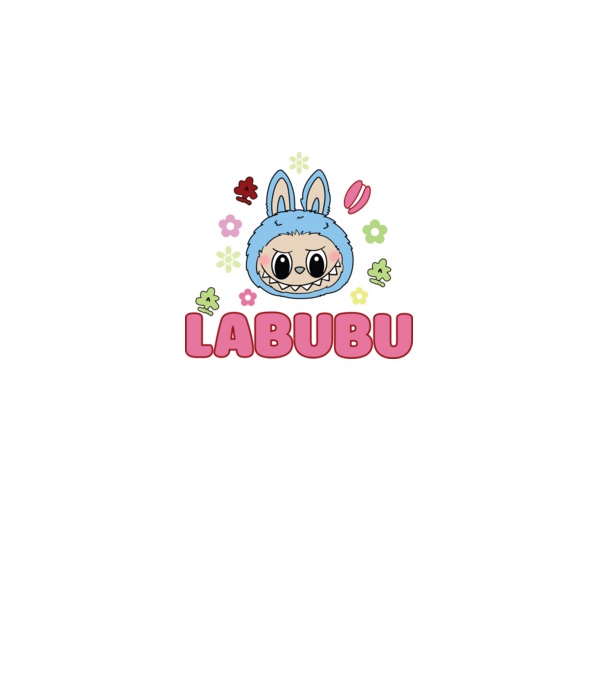 Labubu model negru pe tricou