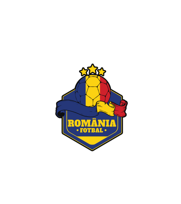 România Fotbal model alb pe tricou