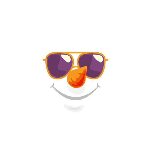 Snowman face model alb pe tricou
