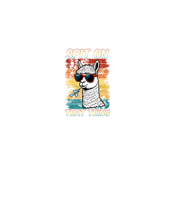 Spit on that thing llama rainbow Hawk Tuah model negru pe tricou