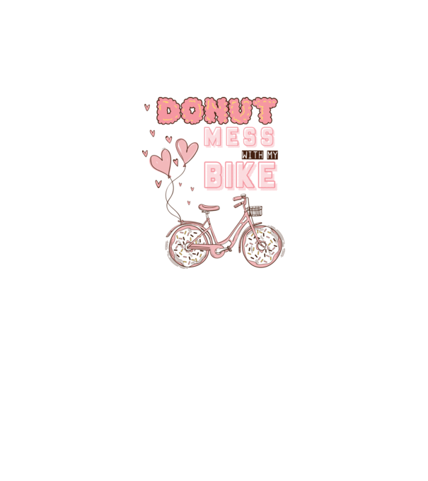 Donut mess with my bike model alb pe tricou