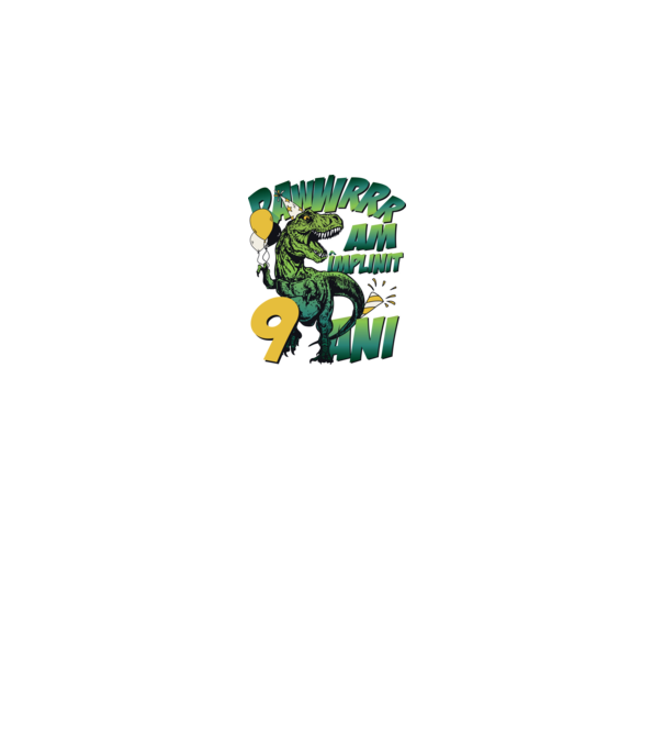 Rawr Am împlinit 9 ani model gri pe tricou
