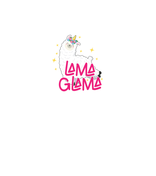 Lama glama model negru pe tricou