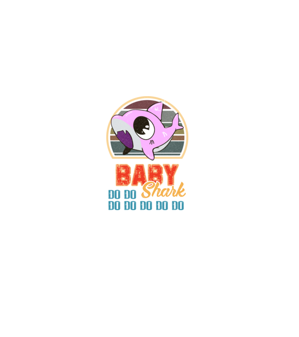 BabyGIRL shark model negru pe tricou