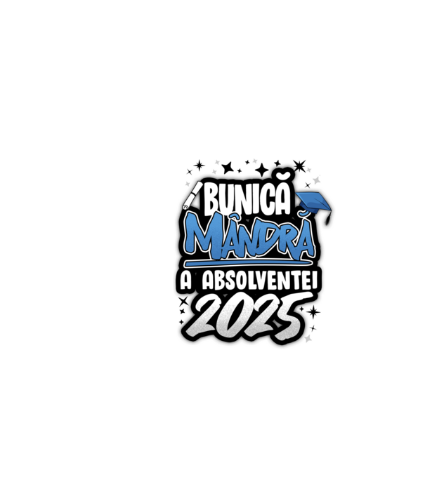 Bunică MÂNDRĂ a absolventei model alb pe tricou