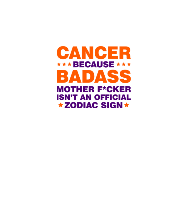 Badass zodiac CANCER model alb pe tricou