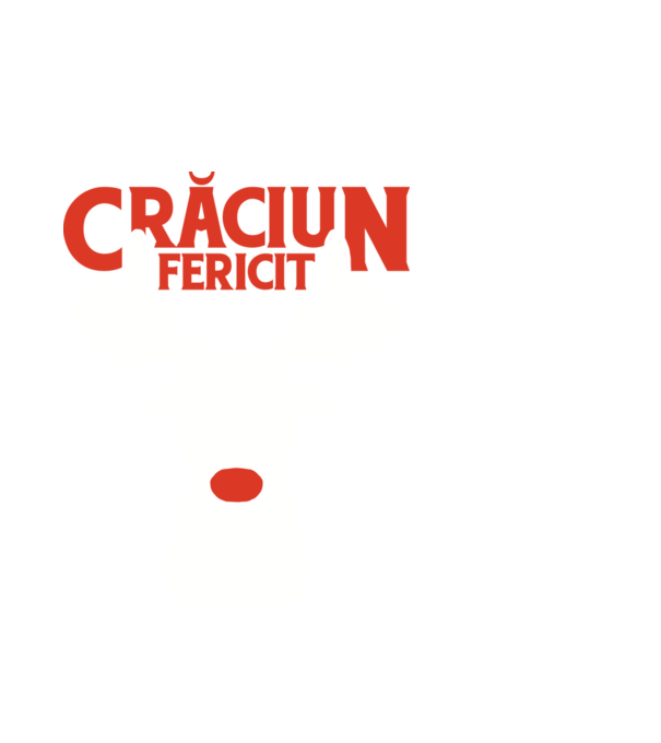 Căprioară de Crăciun antisocială model alb pe tricou