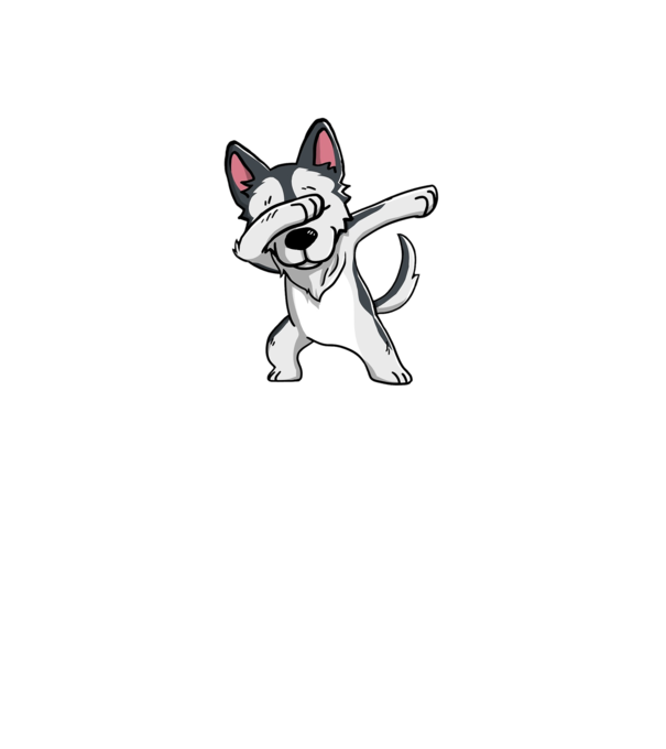 Husky DAB model verde pe tricou