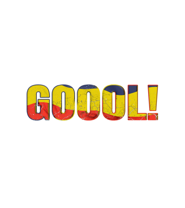 GOOOL model alb pe tricou