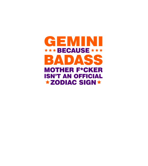 Badass zodiac GEMINI model alb pe tricou