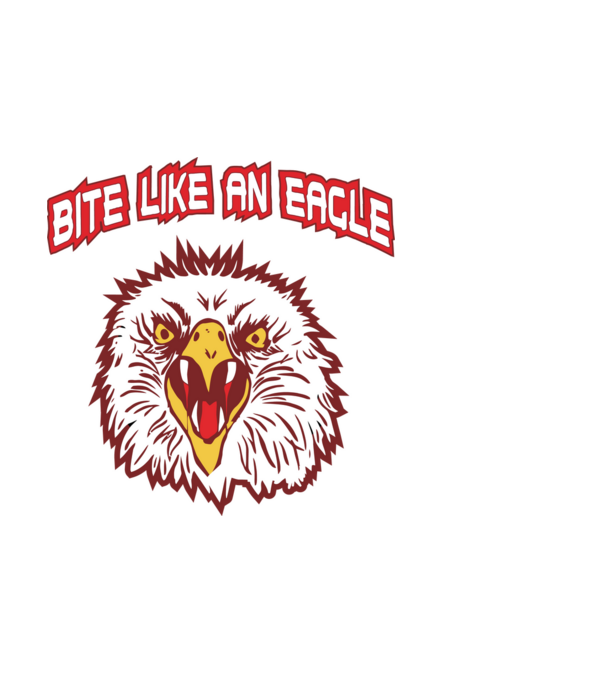 bite like an eagle cobra kai model negru pe tricou