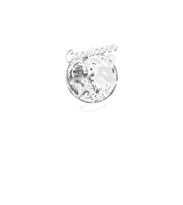 Zodiac femeie CAPRICORN retro model negru pe tricou