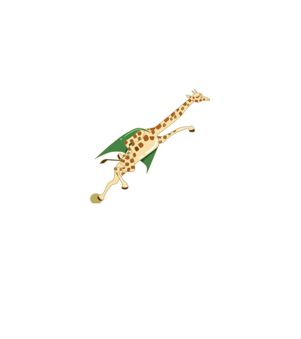 Girafă Super model alb pe tricou
