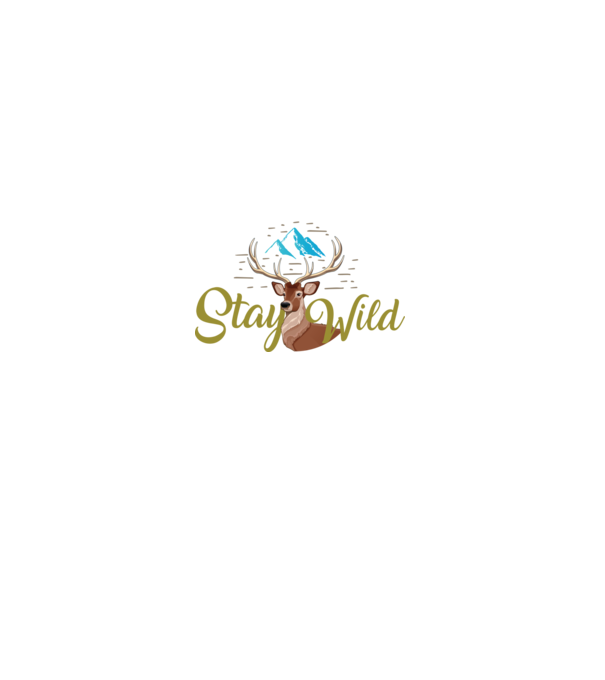 Stay wild model negru pe tricou