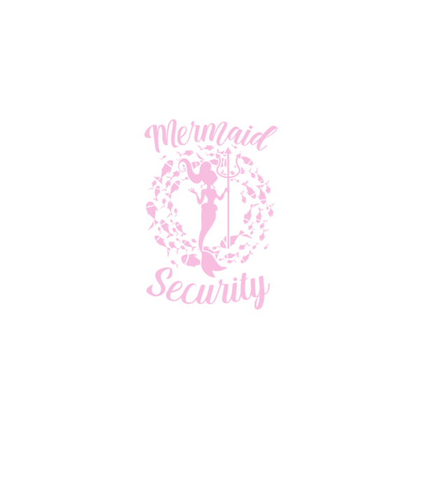 Mermaid Security girls model negru pe tricou