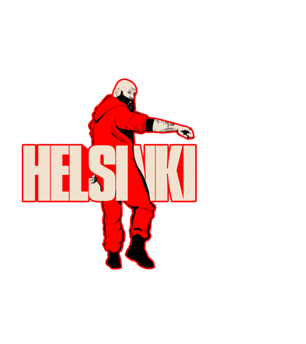 helsinki la casa de papel model negru pe tricou