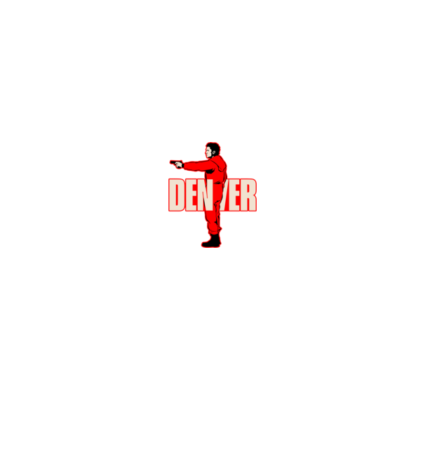 denver la casa de papel model negru pe tricou