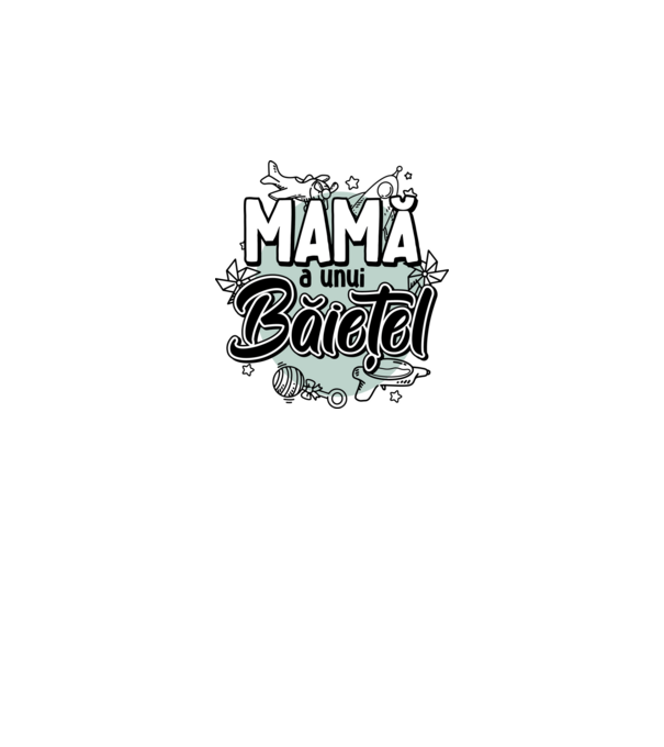 Mamă a unui băiețel model alb pe tricou