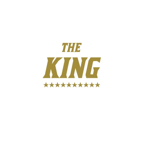 The King model negru pe tricou
