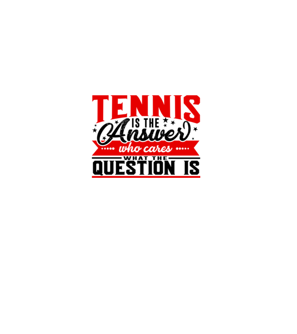 Sport is the answer JUCĂTOR TENIS model alb pe tricou