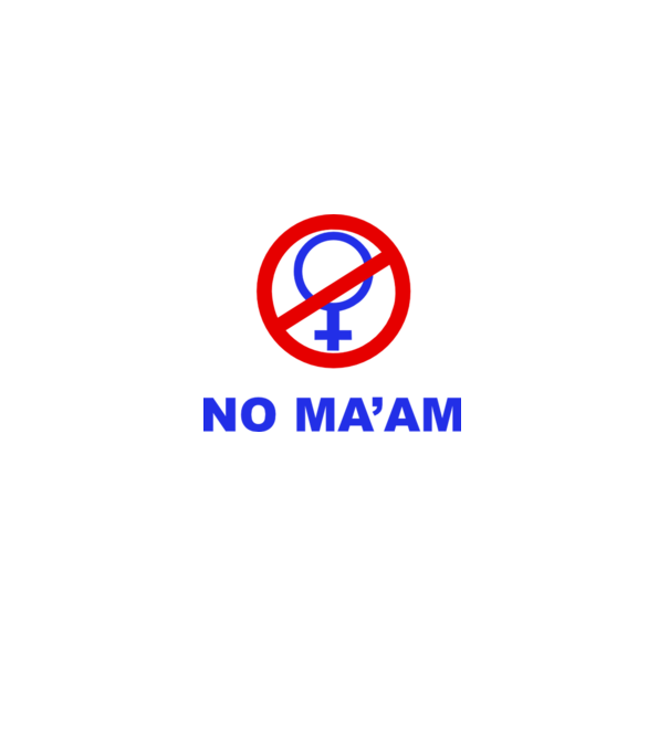 No maam eleje model alb pe tricou