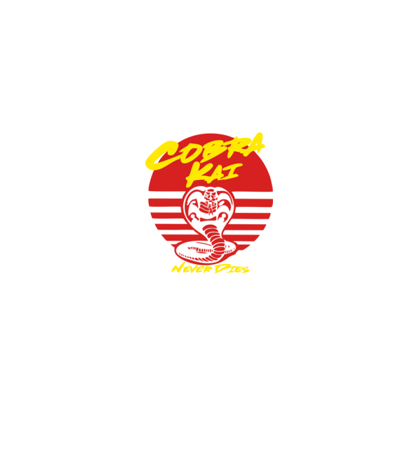 cobra kai sunset logo model negru pe tricou