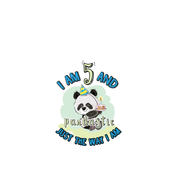 PANDASTIC 5 model alb pe tricou