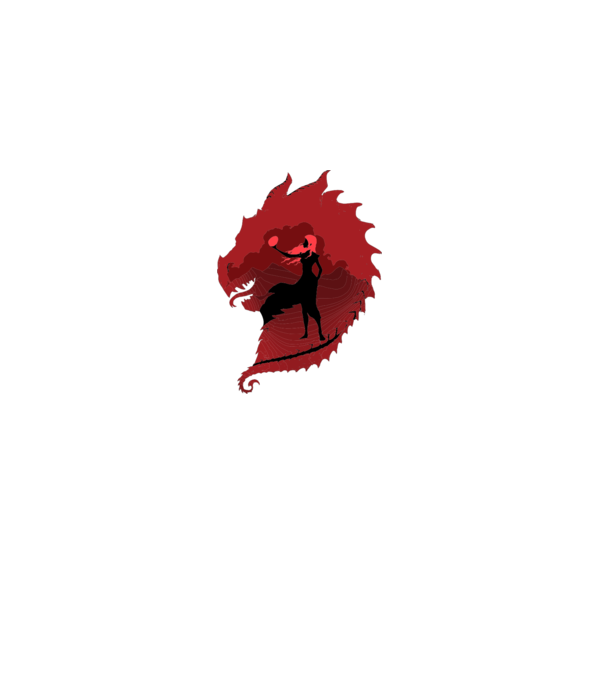 The Dragon model alb pe tricou