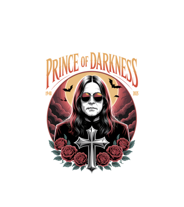 Prince of Darkness model alb pe tricou