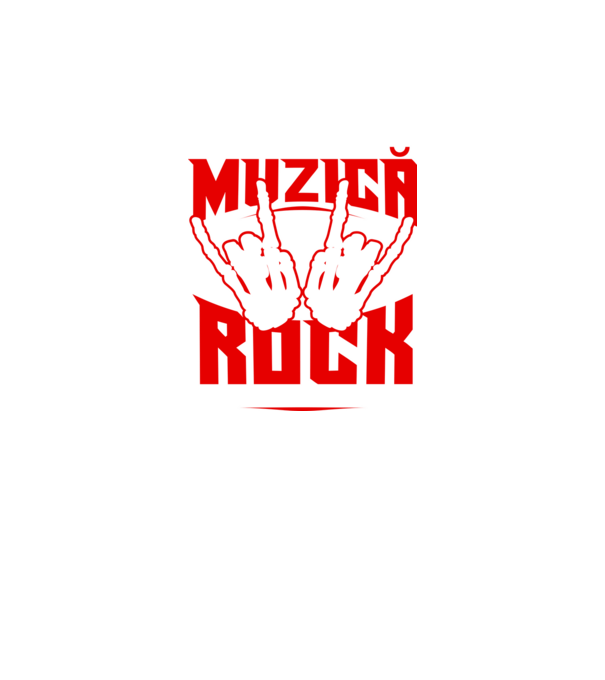 există două tipuri de muzică, rock și celelalte rahaturi model negru pe tricou