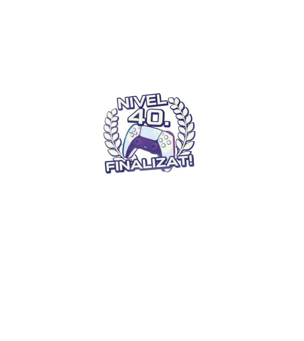 Nivel 40 finalizat! model gri pe tricou