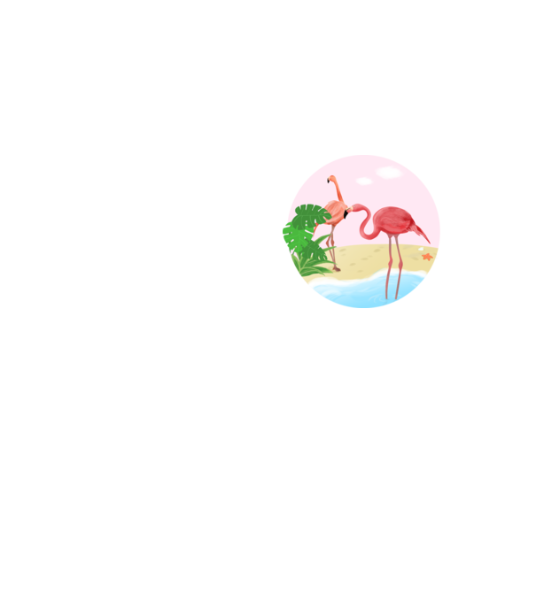 Flamingo model galben neon pe tricou