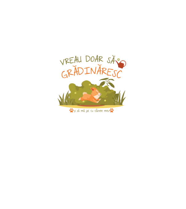 vreau doar să grădinăresc model alb pe tricou