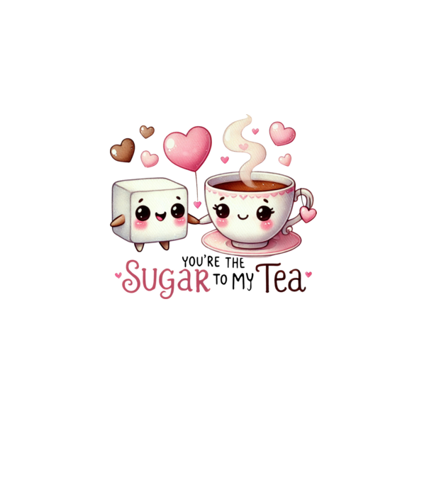 Sugar to my Tea model alb pe tricou