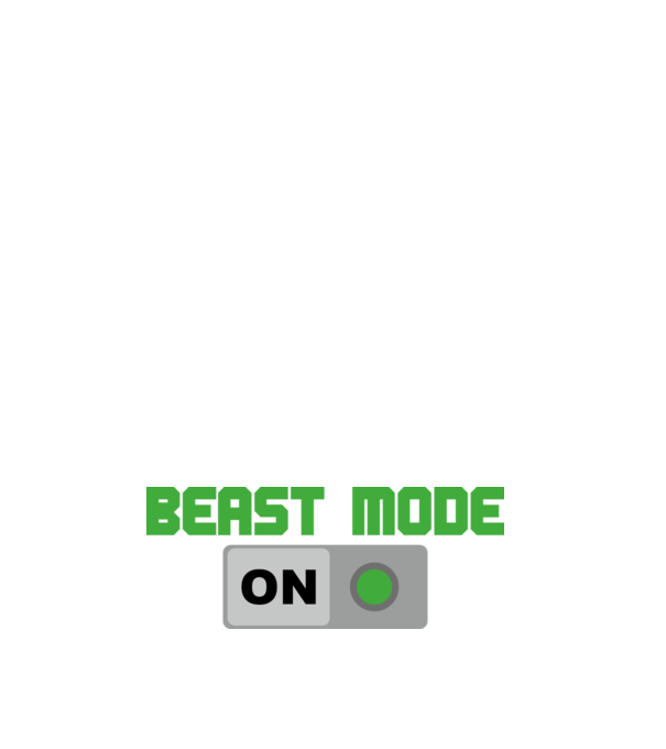 Beastmode model negru pe tricou