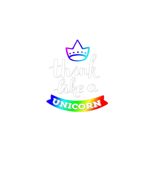I think like a UNICORN model negru pe tricou