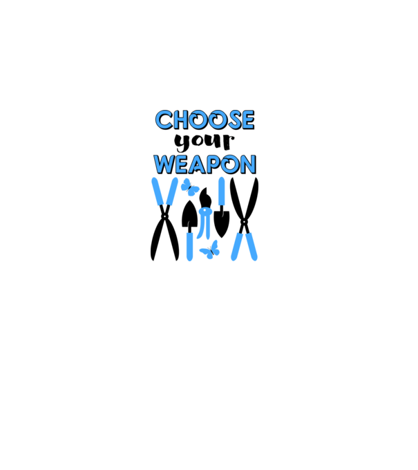 Choose your weapon model alb pe tricou