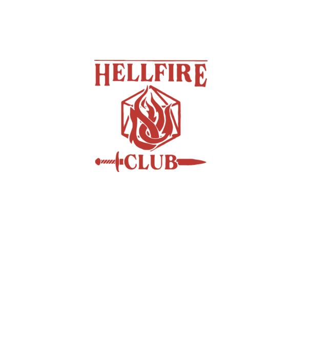 hellfire club 85 model negru pe tricou