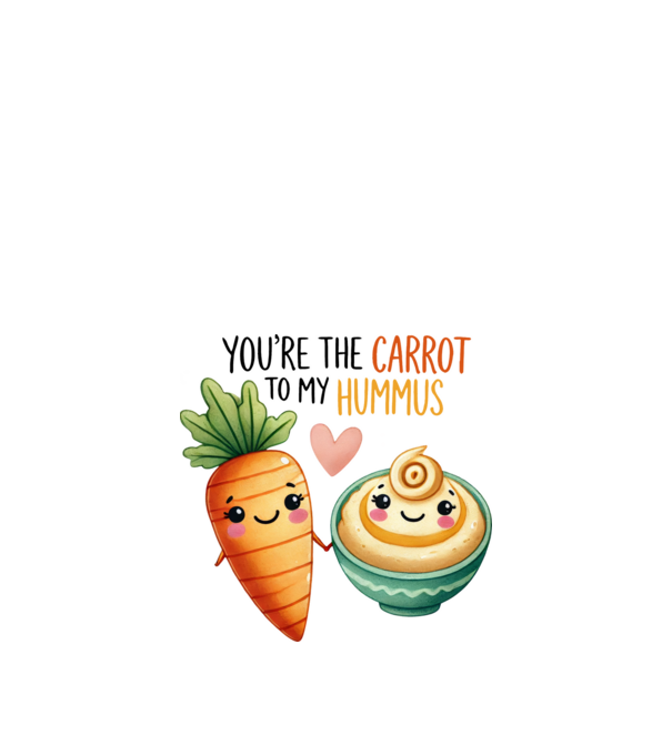 Carrot to my Hummus model alb pe tricou