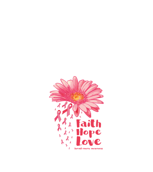 Gerbera faith hope love model alb pe tricou