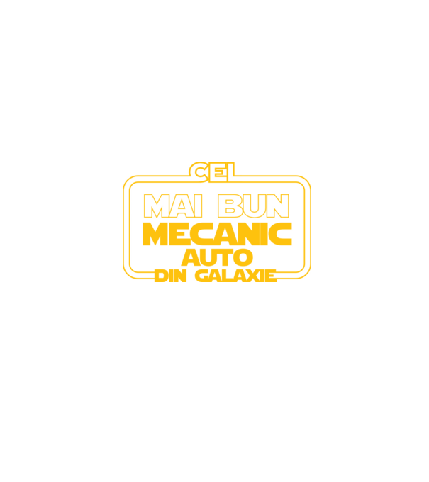 Cel mai bun mecanic auto din galaxie model negru pe tricou