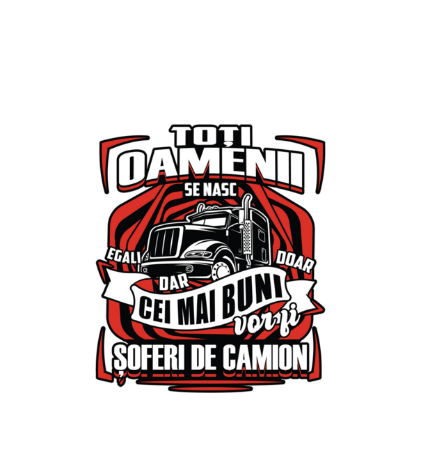 Toți oamenii șoferi de camion model alb pe tricou