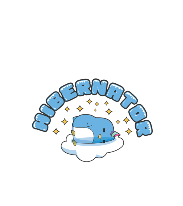 Hibernator model alb pe tricou