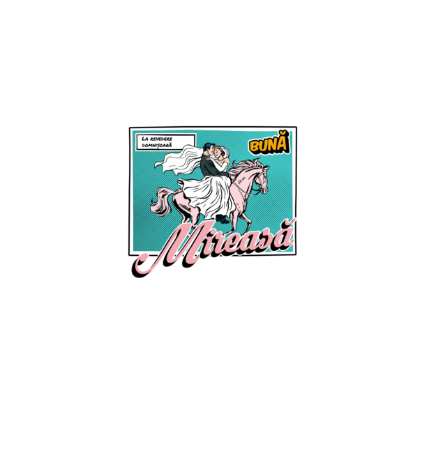 La revedere domnișoară, bună mireasă model albastru jeanși pe tricou
