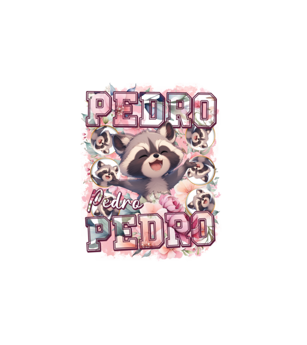 Girly Pedro model alb pe tricou