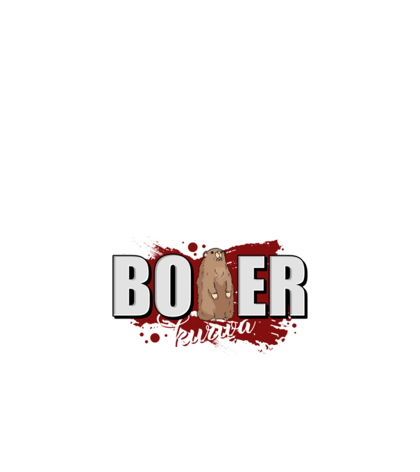 Bober Kurwa model negru pe tricou