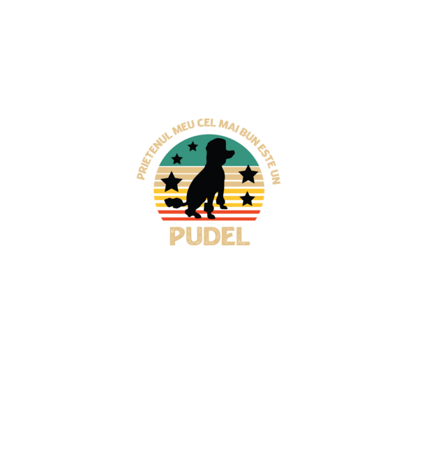 Prietenul meu cel mai bun este un pudel model negru pe tricou