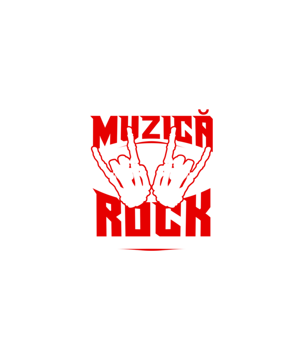 există două tipuri de muzică, rock și celelalte rahaturi model negru pe tricou