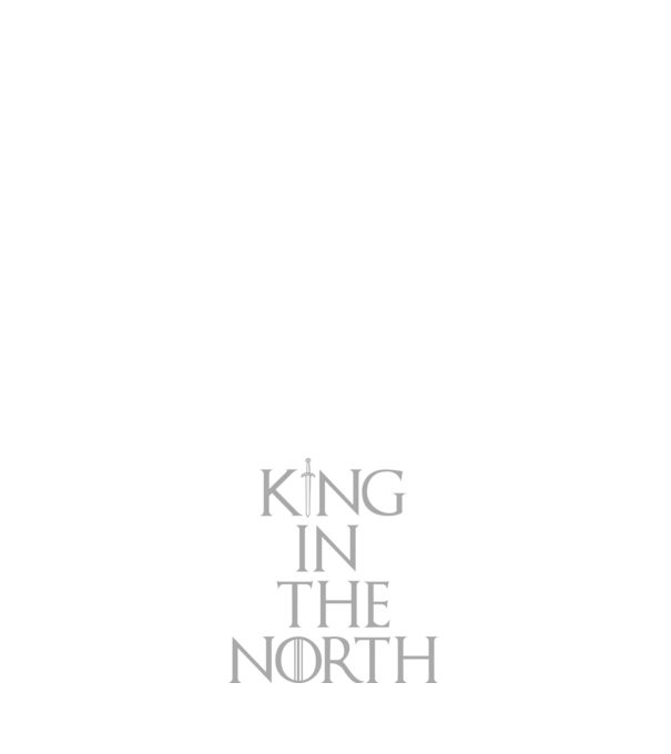 King in the North model alb pe tricou