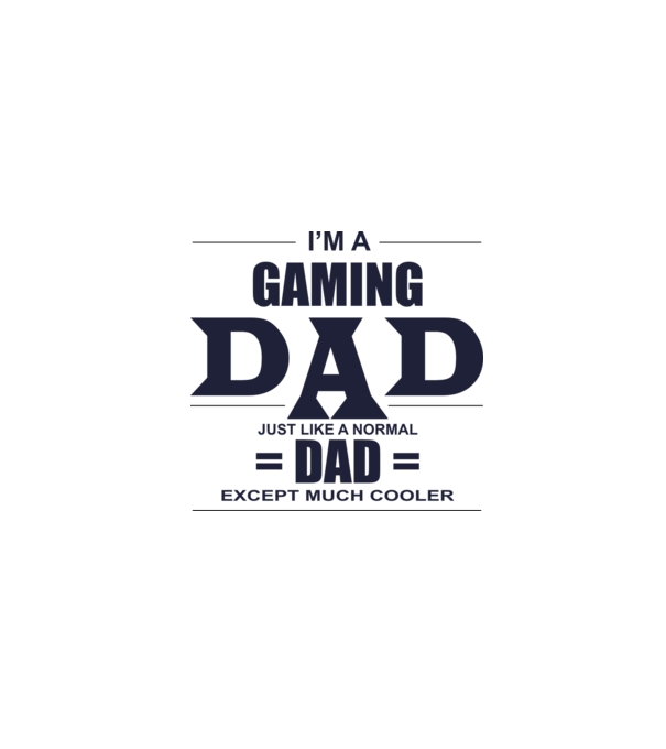 Gaming dad model alb pe tricou